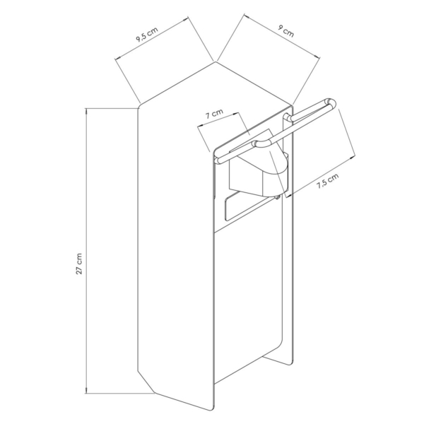 Distributeur de désinfectant avec levier de commande - 1000ml - Inox