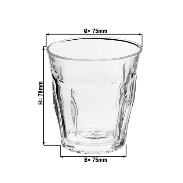 (12 pièces) Verre à boire Duralex tout usage - PICARDIE - 160 ml - Transparent