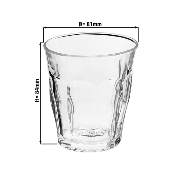 (12 pièces) Verre à boire Duralex tout usage - PICARDIE - 220 ml - Transparent