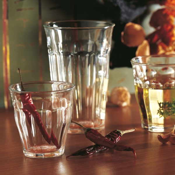 (12 pièces) Verre à boire Duralex tout usage - PICARDIE - 220 ml - Transparent