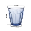 (12 pièces) Verre Duralex à usage général - PICARDIE - 250 ml - Bleu-transparent