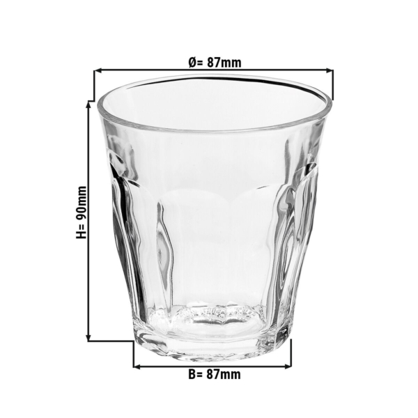 (12 pièces) Verre à boire Duralex tout usage - PICARDIE - 250 ml - Transparent