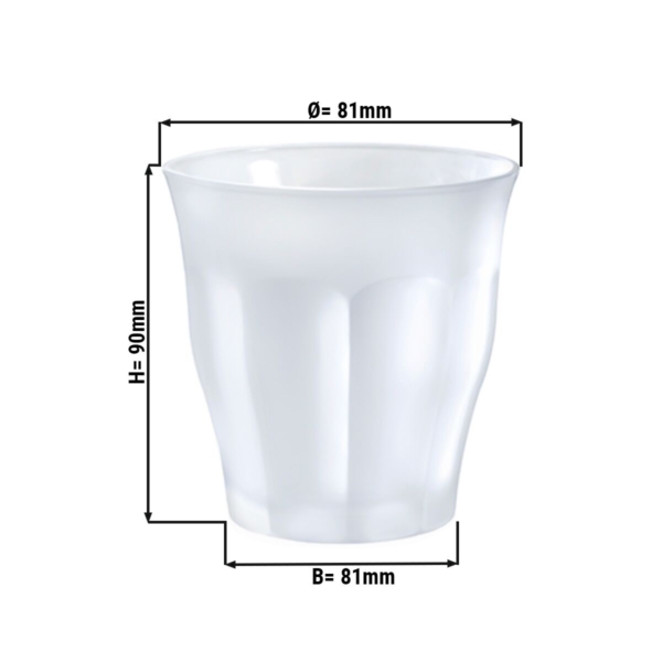 (12 pièces) Verre Duralex tout usage - PICARDIE - 250 ml - Blanc