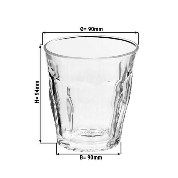 (12 pièces) Verre à boire polyvalent Duralex - PICARDIE - 310 ml - Transparent