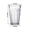 (12 pièces) Verre à boire Duralex tout usage - PICARDIE - 500 ml - Transparent