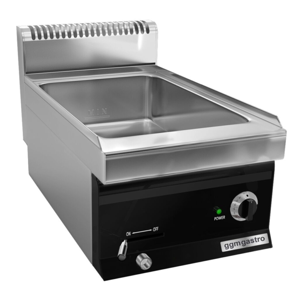 Bain-marie électrique - 1,2 kW - 1x GN 1/1 ou 2x GN 1/2