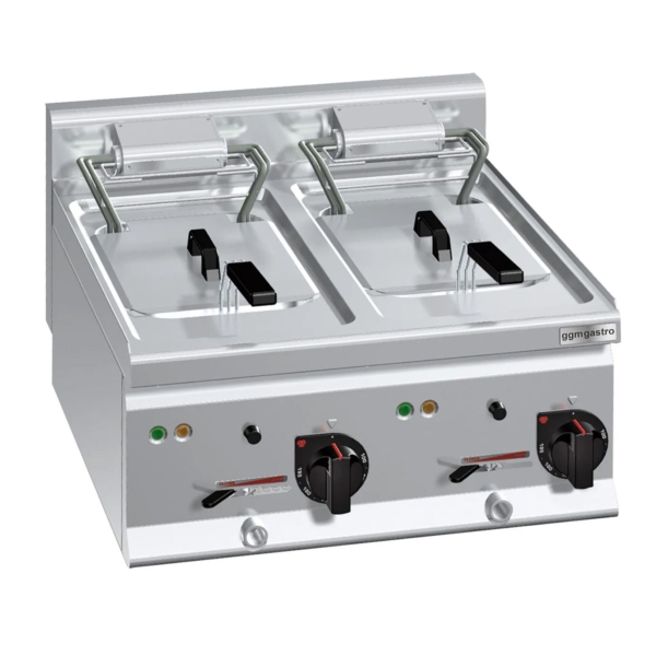 Friteuse électrique double - 10+10 litres - 12 kW