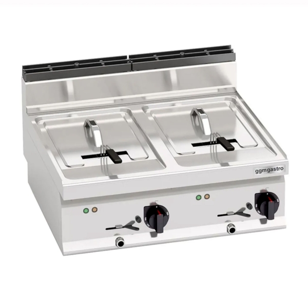 Friteuse électrique double - 10+10 litres - 12 kW