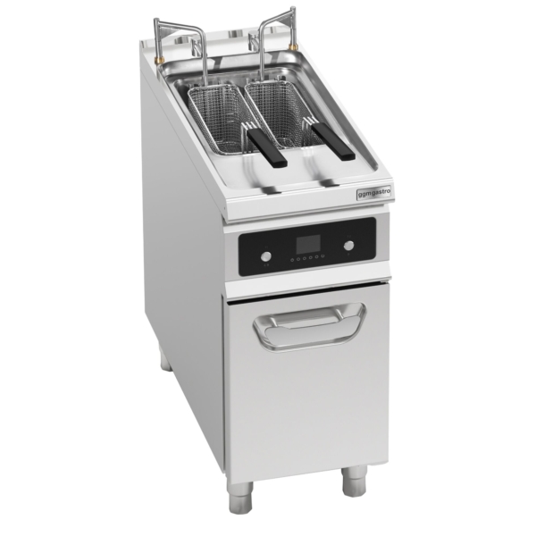 Friteuse électrique - 22 litres - 22 kW - avec élévation automatique du panier & Système de filtration d'huile