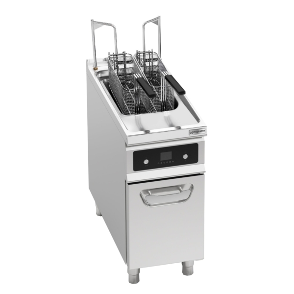 Friteuse électrique - 22 litres - 22 kW - avec élévation automatique du panier & Système de filtration d'huile