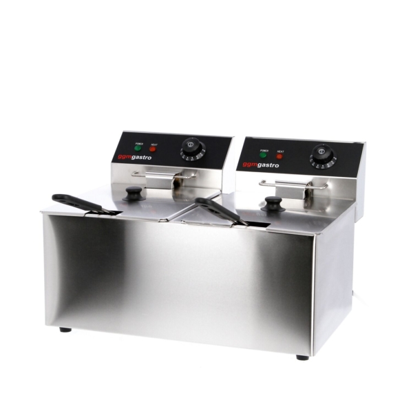 Friteuse électrique double - 8+8 litres - 6,5 kW