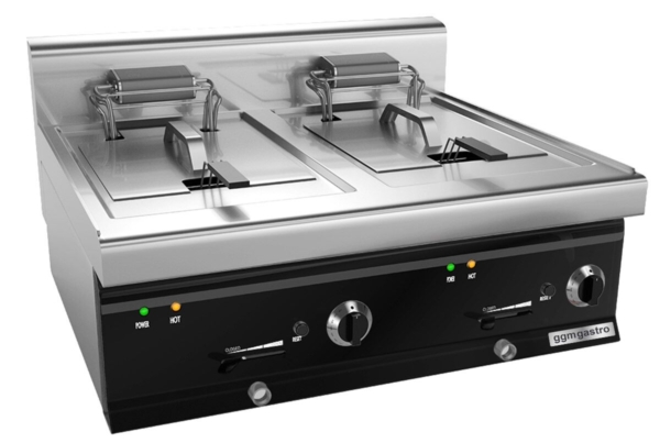 Friteuse électrique double - 10+10 litres - 18 kW