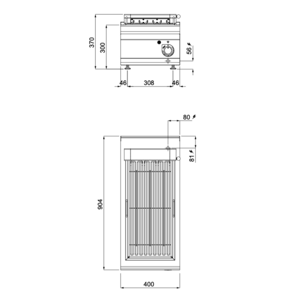 Gril électrique - 5,4 kW