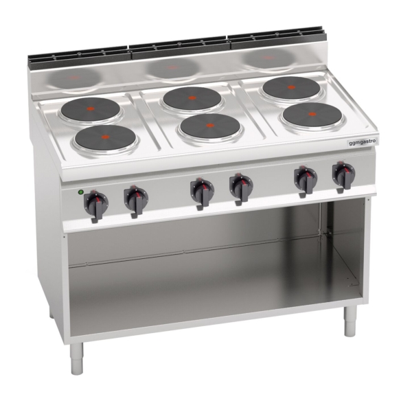 Cuisinière électrique - 15,6 kW - 6 plaques rondes