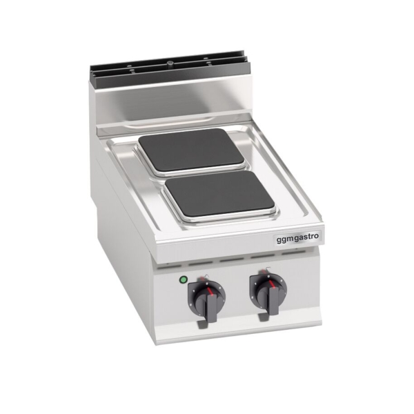 Cuisinière électrique - 5,2 kW - 2 plaques carrées