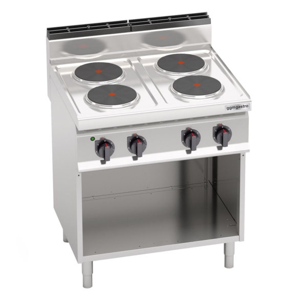 Cuisinière électrique - 10,4 kW - 4 plaques rondes