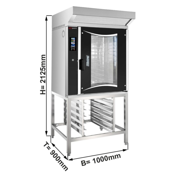 Four combiné de boulangerie - Tactile - 10x EN 60x40 - Hotte & Support inclus