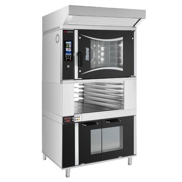 Four combiné de boulangerie - Touch - 6x EN 60x40 - Hotte, Armoire de fermentation & Support inclus