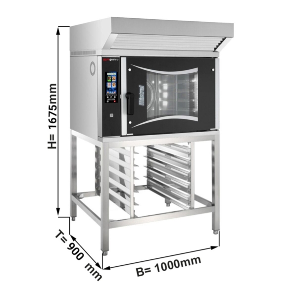 Four combiné de boulangerie - Touch - 6x EN 60x40 - Hotte incluse