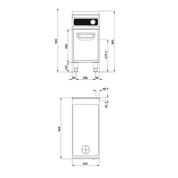 Cuiseur à pâtes électrique - 40 litres - 10 kW - Bflex Digital