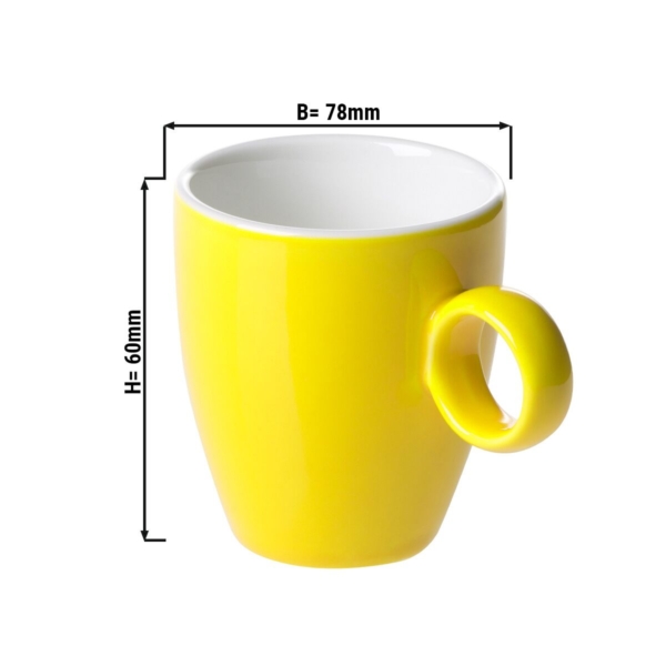 (12 pièces) BART COLOUR CAFE - Tasse à expresso - 6,5 cl - Jaune