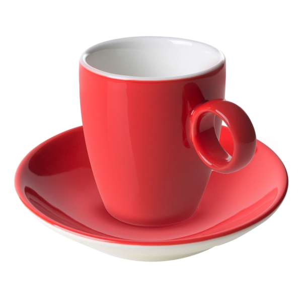 (6 pièces) BART COLOUR CAFE - Tasse à expresso - 65ml - Rouge