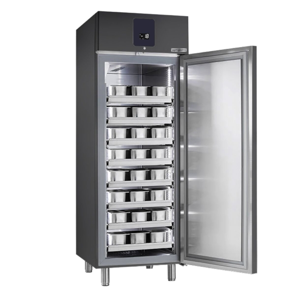 Congélateur à glace en acier inoxydable PREMIUM PLUS - 745x870 mm - 650 Litres - avec 1 porte