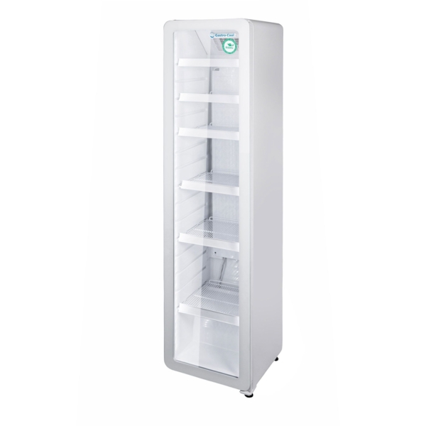 GASTRO-COOL | Réfrigérateur de porte en verre - 220 litres - étroit - 1 porte vitrée - Blanc