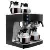 Machine à café filtre - 2x 1,8 litre - 4 kW - avec 4 plaques chauffantes - incl. 2 carafes en verre