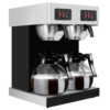 Machine à café filtre - 2x 1,8 litre - 4 kW - avec 4 plaques chauffantes - incl. 2 carafes en verre