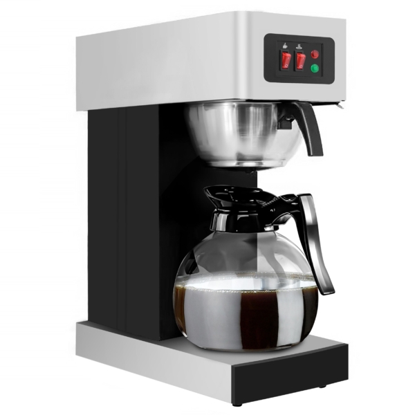 Machine à café filtre - 1,8 litre - 2 kW - avec 2 plaques chauffantes - incl. 2 carafes en verre