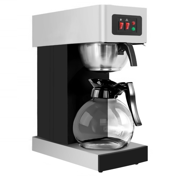 Machine à café filtre - 1,8 litre - 2 kW - avec 2 plaques chauffantes - incl. 2 carafes en verre