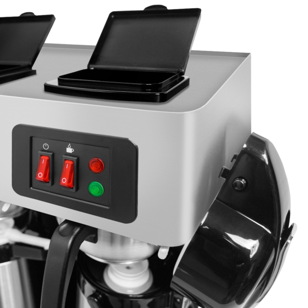 Machine à café filtre - 2x 2,2 litre - 3,8 kW - incl. 2x carafes thermos à pompe