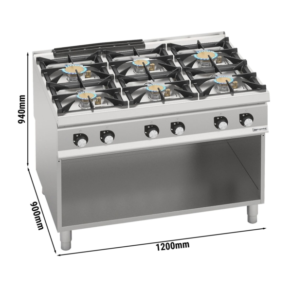 Fours à gaz - avec 6 brûleurs - 44 kW