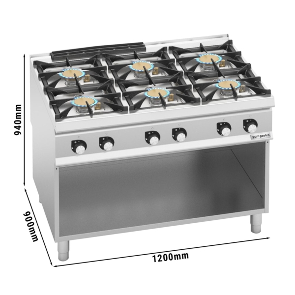 Fours à gaz - avec 6 brûleurs - 60 kW - modèle haute performance