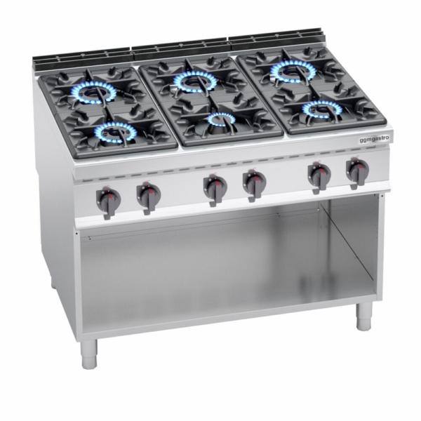 Cuisinière à gaz - 53,5 kW - 6 Brûleurs