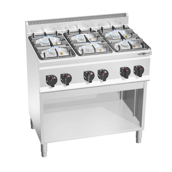 Cuisinière à gaz - 28,5 kW - 6 Brûleurs