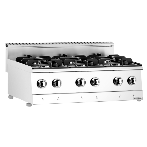 Cuisinière à gaz - 19,5 kW - 6 brûleurs