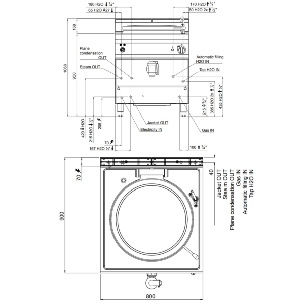 Chaudière à gaz - 100 litres - 20,9 kW - Chauffage indirect