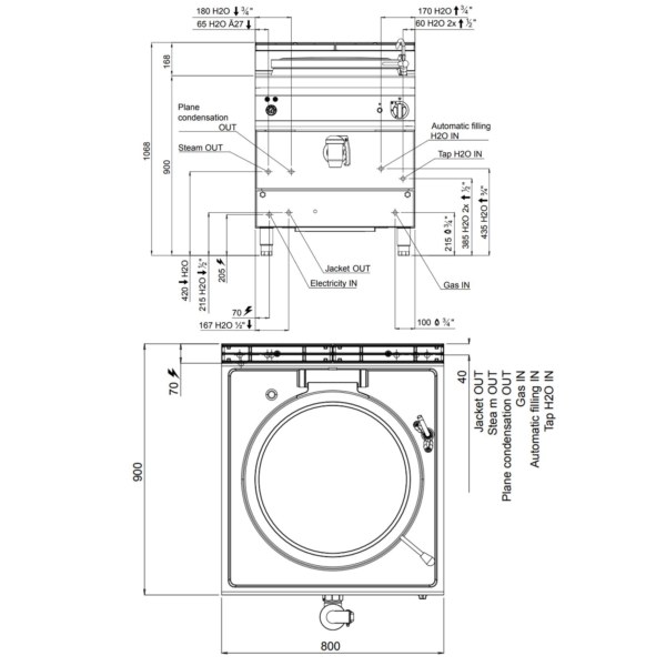 Chaudière à gaz - 150 litres - 20,9 kW - Chauffage indirect