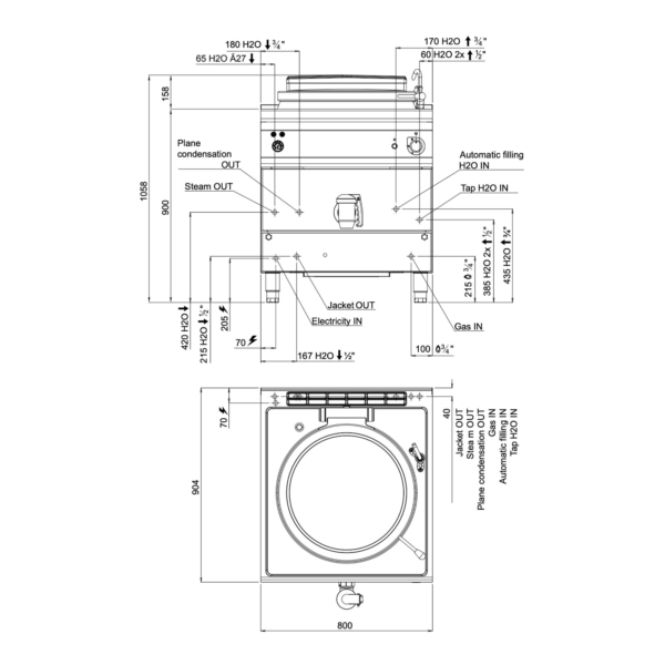 Chaudière à gaz - 150 litres - 20,9 kW - Chauffage indirect