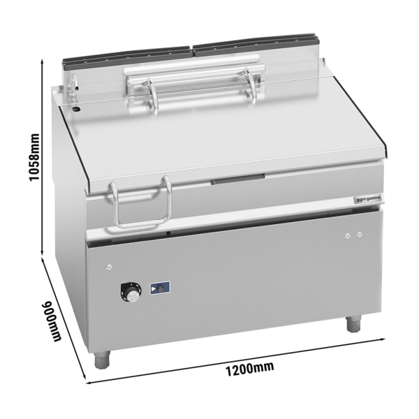 Poêle à frire à gaz - 120 litres - 30 kW - avec moteur