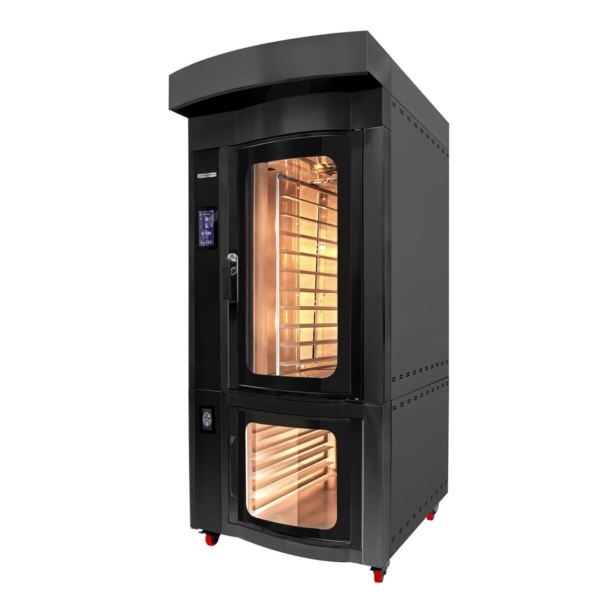 Four rotatif de boulangerie à air chaud - Touch - 10x EN 60x40 - avec armoire de fermentation & système de lavage