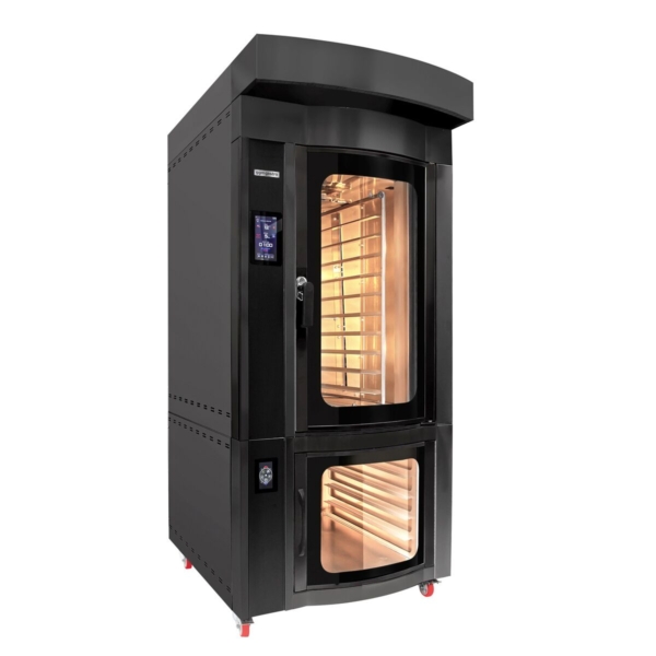 Four rotatif de boulangerie à air chaud - Touch - 10x EN 60x40 - avec armoire de fermentation & système de lavage