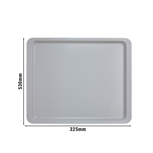 (12 pièces) CAMBRO | Plateau en polyester Lite - GN 1/2 - Bords biseautés - Gris clair