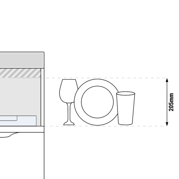 Machine à laver les verres mini double paroi - Manuelle - 2,77 kW - avec pompe à produit de rinçage et à soude