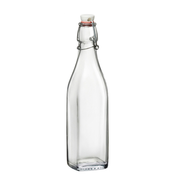 (1 pièce) Bouteille en verre Bormioli Rocco - DUBLIN - avec fermeture à étrier - 250 ml