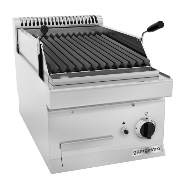 Grill à gaz en pierre de lave - 5,5 kW - Grille inclinable