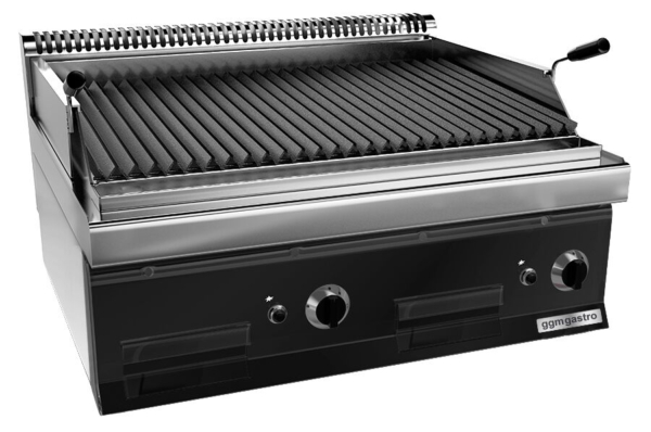 Grill à gaz en pierre de lave - 14 kW - Grille inclinable