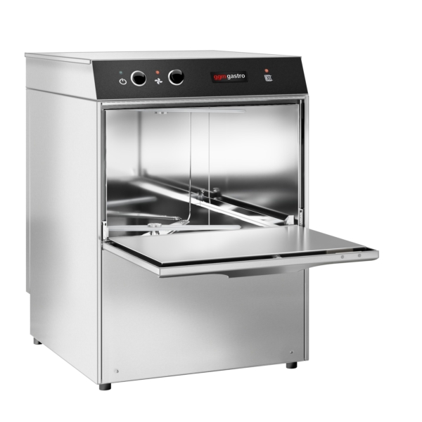 Machine à laver les verres mini double paroi - Manuelle - 2,77 kW - avec pompe à produit de rinçage